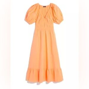 Vineyard Vines poplin puff sleeve midi dress